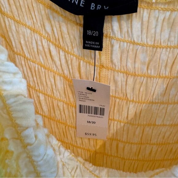 NWT Lane Bryant 1x 18 20 Yellow Floral Dress - Picture 6 of 8